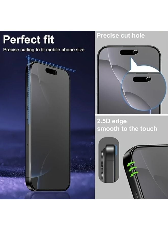 2 Pack Ceramic Screen Protector For iPhone 13 Pro Max Full Coverage Matte Case Friendly - Image 4